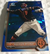 Aeverson Arteaga 2022 Bowman Chrome Sapphire Baseball Prospect #BCP-218 L2
