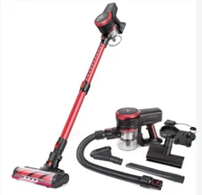 Moosoo Cordless Vacuum Powerful Lightweight 2in1 Stick K17 200W 23kpa. Red