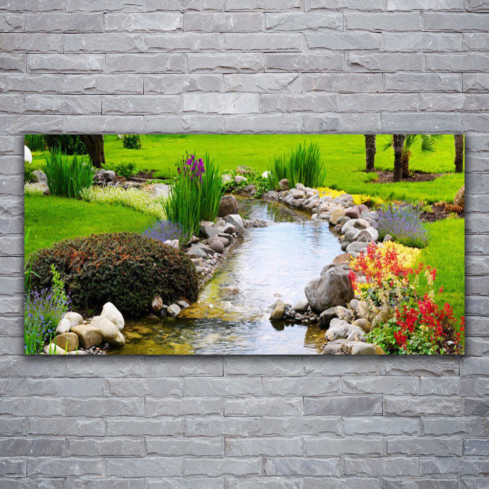 Photo sur toile nature et lac 120x60 cm pour décoration de salon