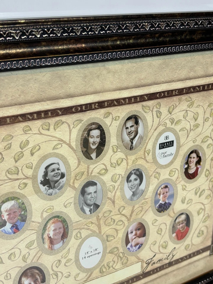 NEW Burns of Boston Family Tree Photo Picture Collage 14" X 18” Wall Hang Frame - Image 3 of 4
