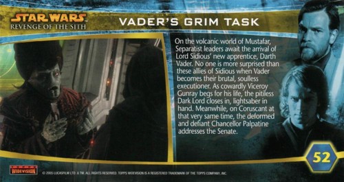 STAR WARS REVENGE OF THE SITH WIDEVISION CARDS 1 TO 80 BASIC CARDS CHOOSE - Picture 112 of 168