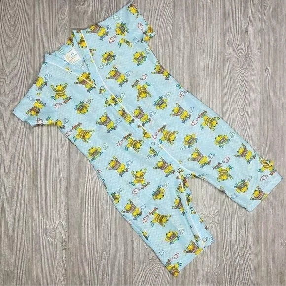 Vintage jc penney toddle time frog pajamas jumper 18m eBay