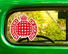 2 MINISTRY OF SOUND DECAL Stickers Bogo Free Shipping Car Bumper Laptop window 