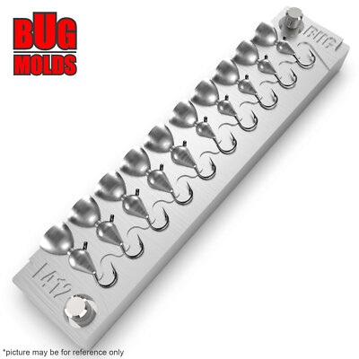 Fishing Sinker Mold Aluminium Fishing Mold Lure making Lead Molds Ice Jig 