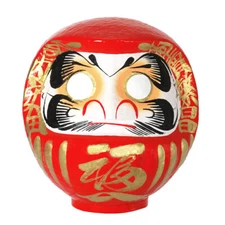 New Japanese 10.25"H Red DARUMA Wish-making Good Luck Success Doll/Made in Japan