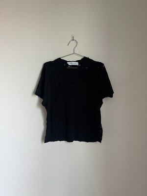IRO Jeans Women's Destroyed Tee in Black Size XSMALL