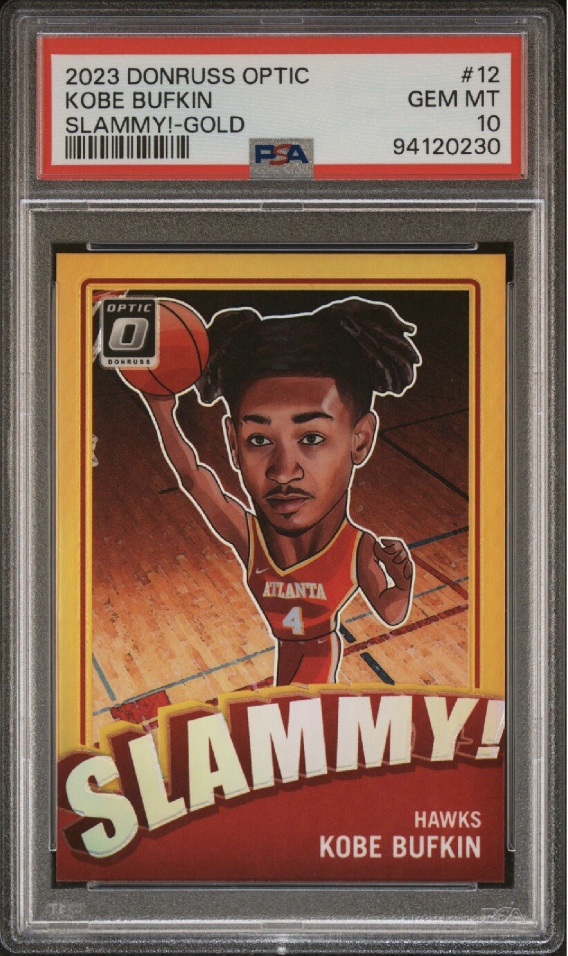 KOBE BUFKIN 2023-24 PANINI DONRUSS OPTIC BASKETBALL GOLD SLAMMY! /10 RC PSA 10