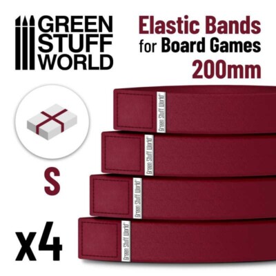 Elastic Bands for Board Games 200mm - Pack x4 - Wargames - Nightvault