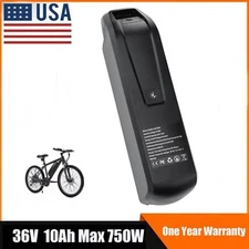 36V 10Ah Ebike Battery Lithium Battery for 750W 500W 200W Electric Bike Black