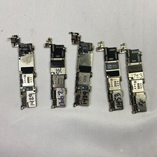 Mixed Lot of 5 iPhone 5 5s and SE Original Motherboards AS IS FOR PARTS ONLY