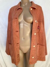 Wrangler Casey Jones Work Wear Utility Chore Jacket Xl Mineral Pink Coral Denim