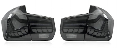 BMW 3 Series 13-18 F30F35 Modified Dragon Scale LED Tail Light Assembly (White)