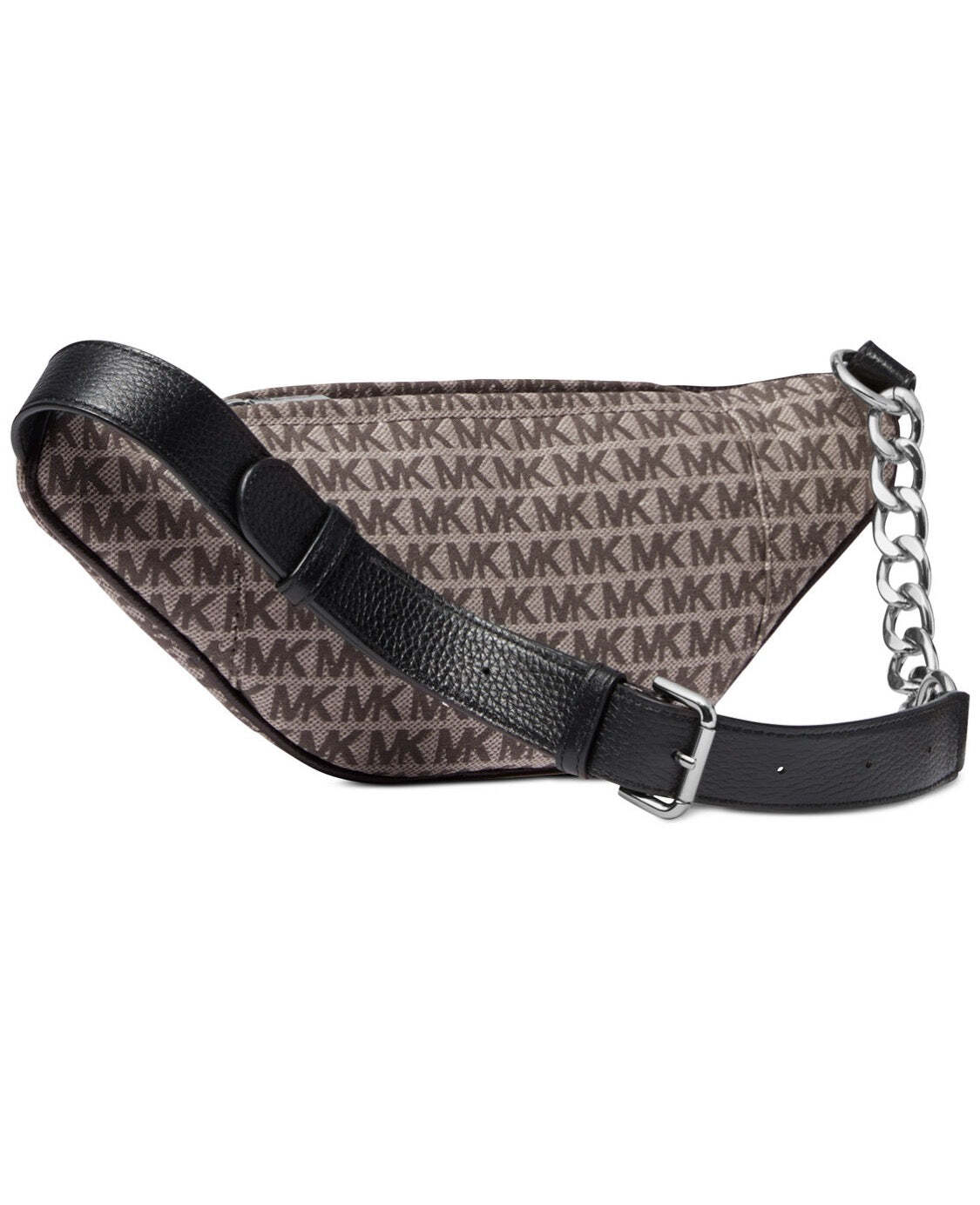 Michael Kors Mott Medium Leather Waistpack in Graphite/silver With 
