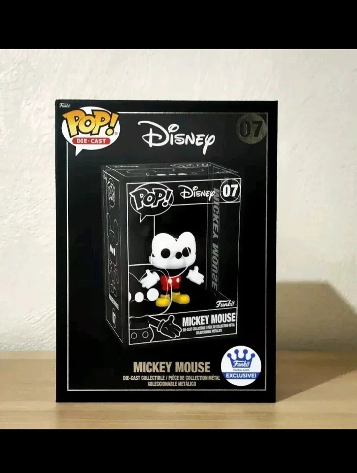 Funko Pop Mickey Mouse 07 Die Cast CHASE Metallic Collection - Immagine 2 di 4