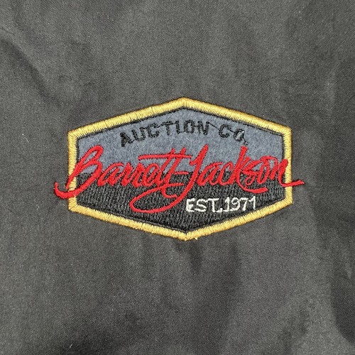 Barrett Jackson Jacket Men M Black Collector Car Auction Embroidered Windbreaker - Picture 4 of 11