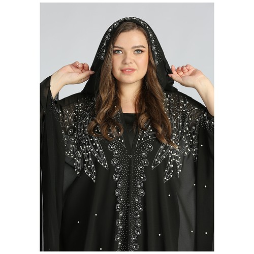 African Women Dubai Muslim Hoodie Maxi Dress Robe Abaya Farasha Kaftan Dress - Picture 30 of 36