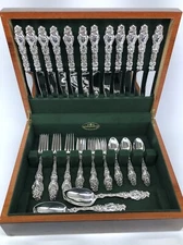 Lily by Whiting div. of Gorham 50 piece Boxed Service for 12, monogrammed F