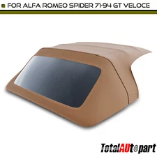 Tan Convertible Soft Top for Alfa Romeo GT Veloce Spider 71-94 w/ Plastic Window