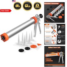 Caulking Gun Sealant Gun Aluminum No-Drip 16:1 Thrust Nozzles Plungers