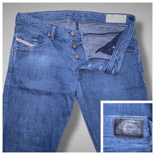 Diesel BELTHER Jeans Men  s 34x32 Stretch Regular Slim Tapered Blue Wash 085AQ