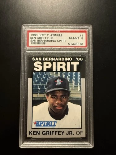 1988 Best San Bernardino Spirit - Ken Griffey Jr #1 Platinum, PSA 8, Super Rare