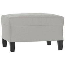 Footstool Light gray Microfiber fabric Compact Durable vidaXL