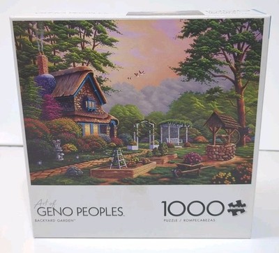Geno Peoples ''Backyard Garden'' #91210 1000 PC Puzzle Buffalo Games EUC 