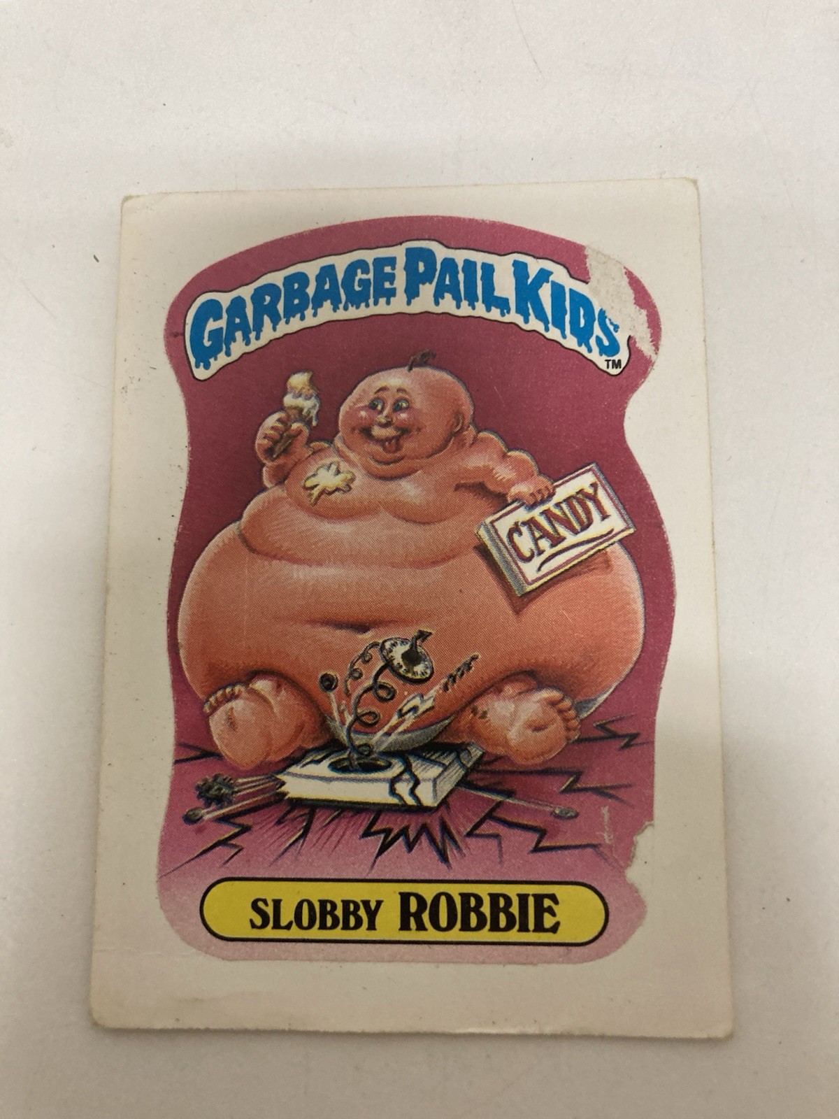 1985 Topps Series 1 Garbage Pail Kids Slobby Robbie 26a OS1 GPK Card Sticker 1st