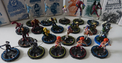 +Marvel Hero Clix+ +20 verschiede Figuren+ +gebraucht+