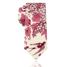 Mens Ties, Sage/Dusty Blue/Pink Floral Ties for Men, 2.76" C: Yellow,dark Pink