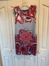 Tango Mango Reversible floral Dress Sleeveless Pullover Small NWT