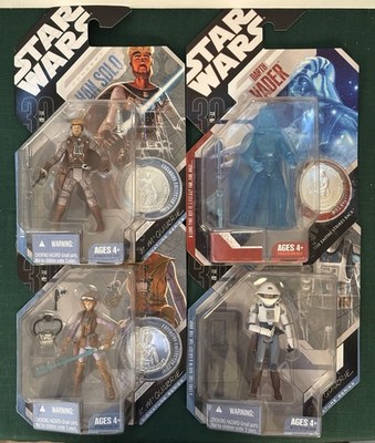 Star Wars Hasbro 30th Anniversary Lot of 3 McQUARRIE 3.75  Figures + Darth Vader