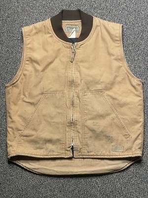 Vintage C.E. Schmidt Workwear Insulated Full Zip Quilted Vest Outdoor Men's LR