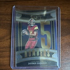 Panini Select 2025 Jayden Daniels Commanders Numbers Insert Football #22