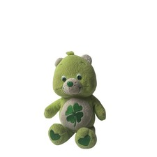 Care Bears Good Luck Bear Plush Green Four Leaf Clover Stuffed Animal Toy