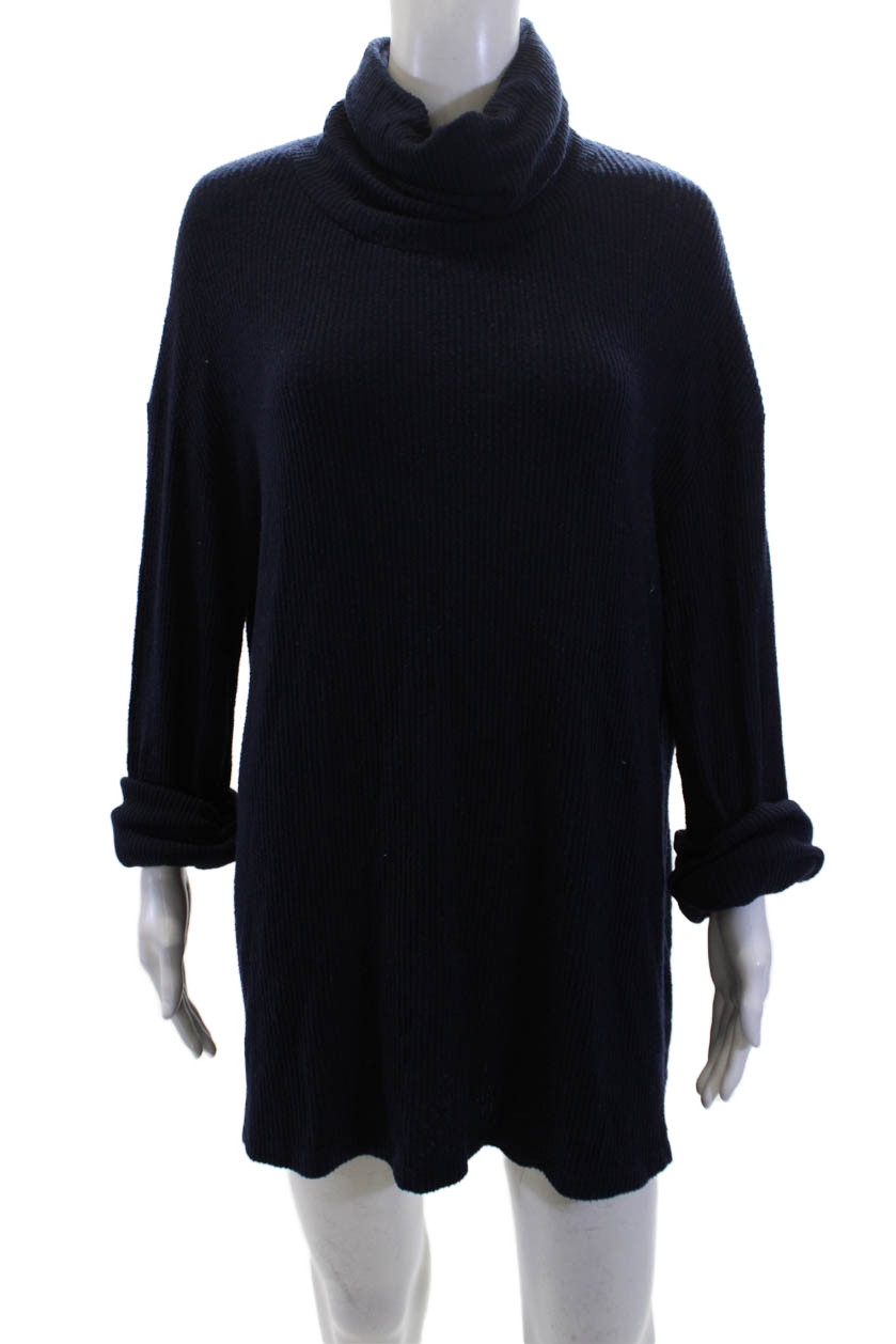 Reformation Unisex Dark Blue Turtleneck Pullover Sweater Long Sleeve Size SFree Shipping in US $100+ Orders | $6.95 Orders Below