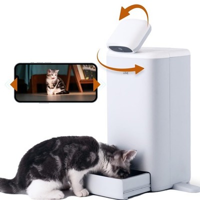 Automatic Cat Feeder Camera Timed Pet Feeder Portion Control Camera 1080P HD