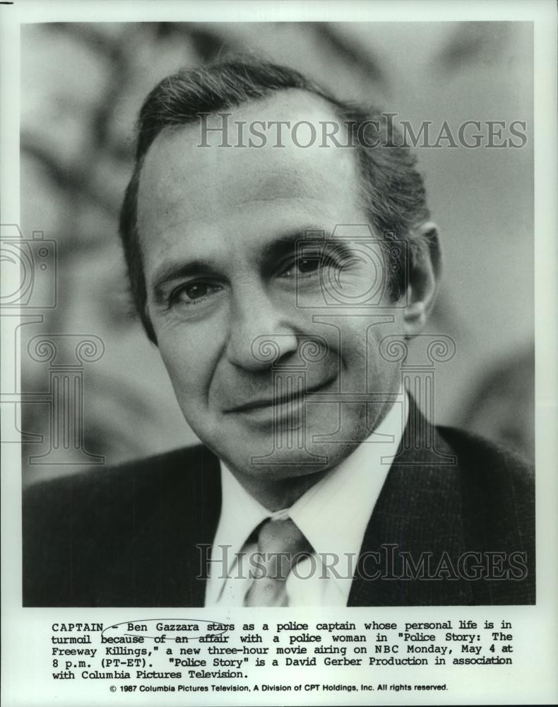 1987 Press Photo Actor Ben Gazzara stars as a police captain in 