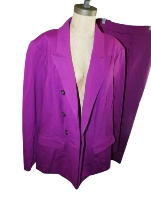 Traje Lane Bryant Talla 20-26W Talla Grande Tejido Fushia 2 Piezas Nuevo con Etiquetas $160 Foto 2 de 4
