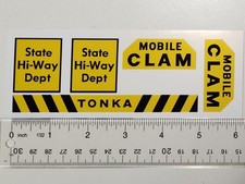 Stickers For Tonka Mobile Clam State Hi-Way Dept Highway Department