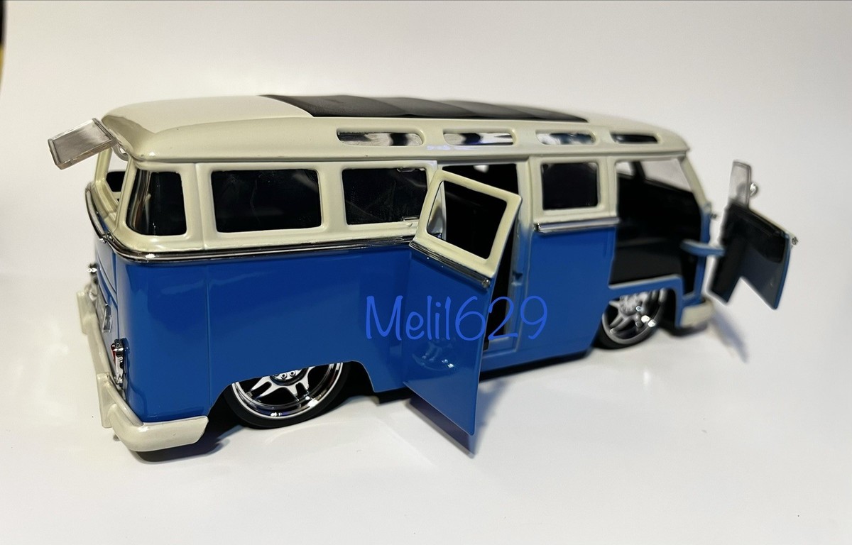 Jada 1/24 1962 Volkswagen Bus W/Custom Wheels (Blue-ivory) | eBay