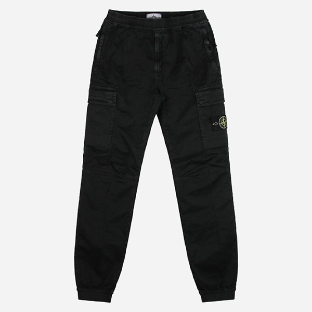 Stone Island 5F Wappen Straight Cotton Cargo Pants Black 3100033 S00L1 149935097