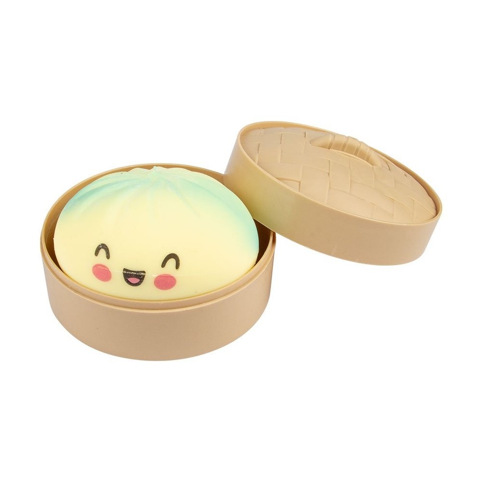 Jouet Dumpling Géant – Boulette Moelleuse à Presser – Avec Boîte Vapeur, Anti-stress, Dès 3 Ans