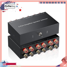 2 In 1 Out Amplifier Speaker Switcher Selector Box A/B Switch