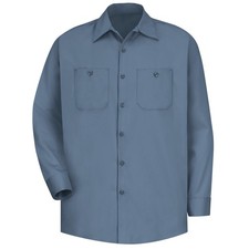 Red Kap Men's Long Sleeve Wrinkle-Resistant Cotton Work Shirt