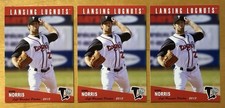 2013 Grandstand Lot Of 3 Lansing Lugnuts Daniel Norris NM-MT+ Rare