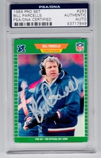 Giants BILL PARCELLS autographed signed auto 1989 PRO SET ROOKIE card RC PSA DNA