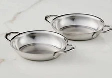 Hestan Provisions Stainless Steel Small Oval Au Gratin Set Of 2 NIB