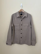 Zegna Oasi Cashmere Overshirt Button Up Shirt Beige Medium