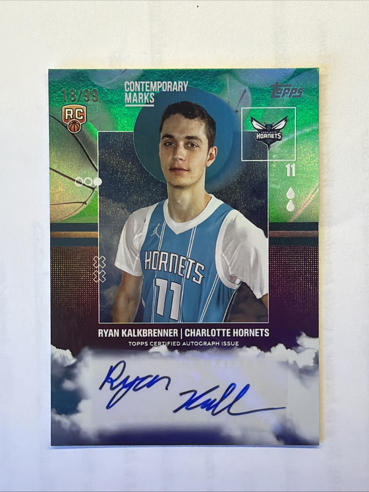 2025-26 Topps Flagship Ryan Kalkbrenner RC Contemporary Marks Auto Green /99